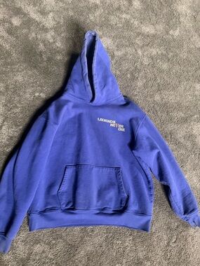 VLONE Navy Pullover with Orange Brand Tag